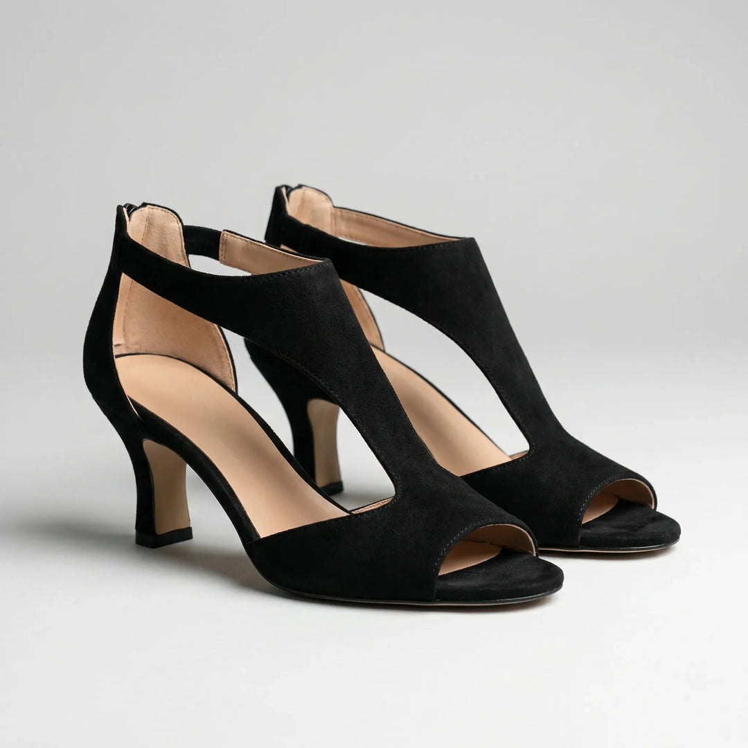 Caletti - Peep-Toe Heeled Sandal With Cutout Detail