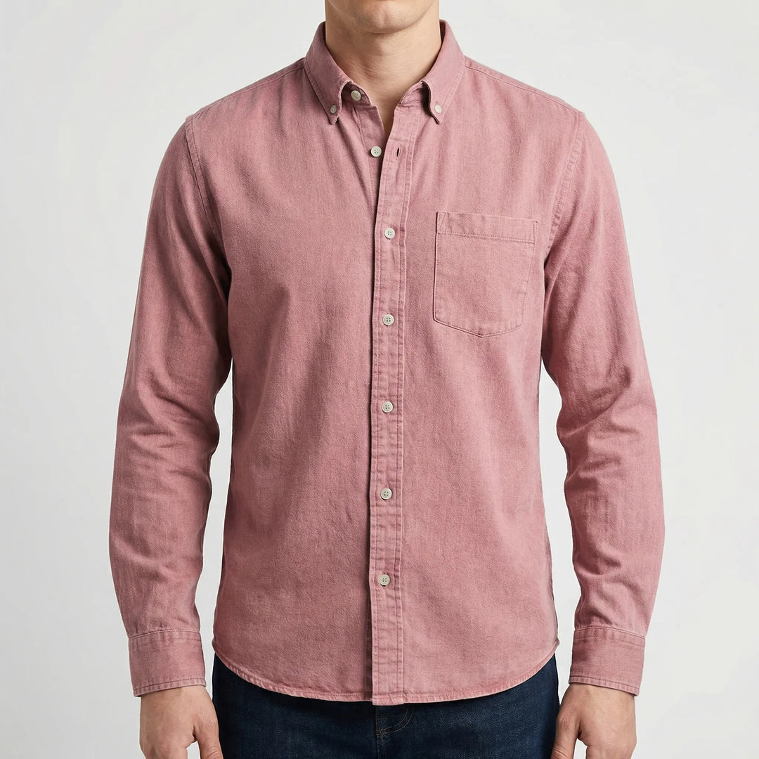 Calvoro - Long Sleeve Button-Up Casual Shirt