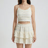 Rypytetty Spagettiolkaiminen Crop Top -setti