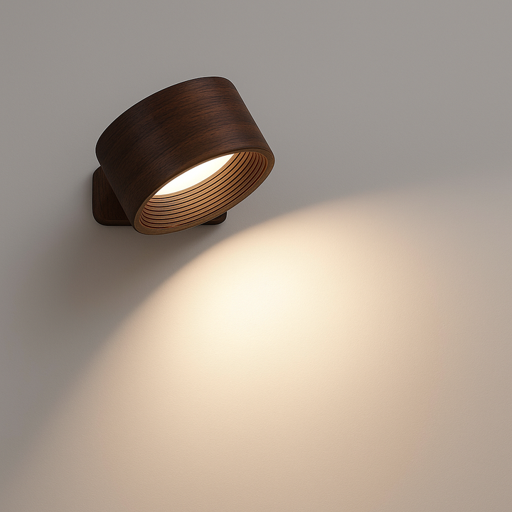Langaton LED-seinävalaisin 360° kääntyvällä päällä, kosketushimmennin, 3 väriä