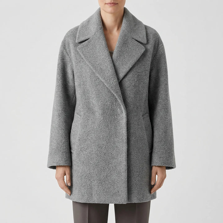 Clairette - Wide-Collar Hip-Length Women's Jacket