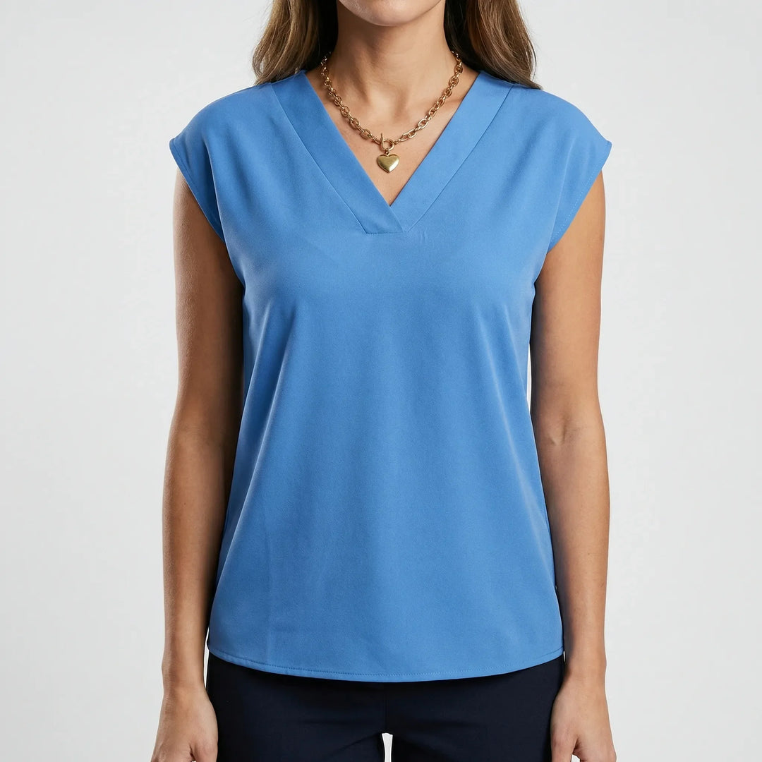 Clarine - Sleeveless V-Neck Women's Top