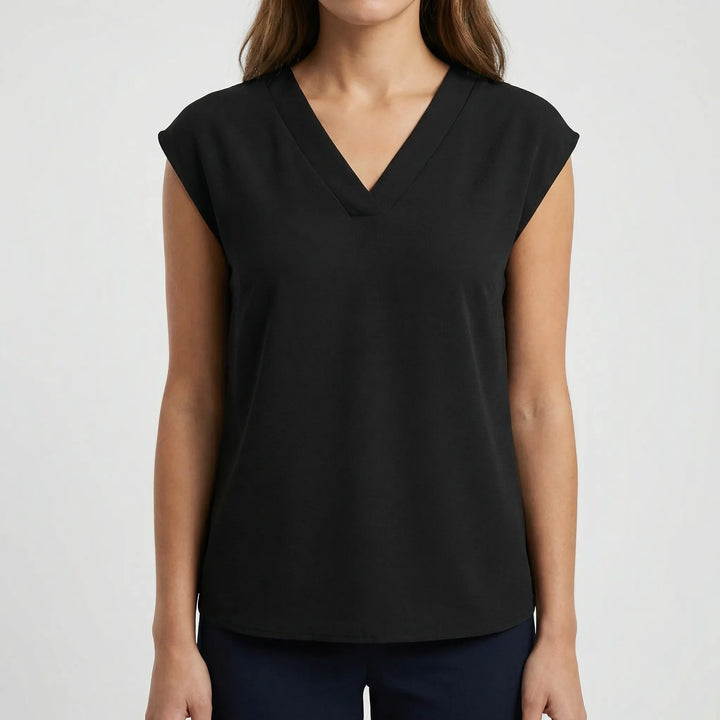 Clarine - Sleeveless V-Neck Women's Top
