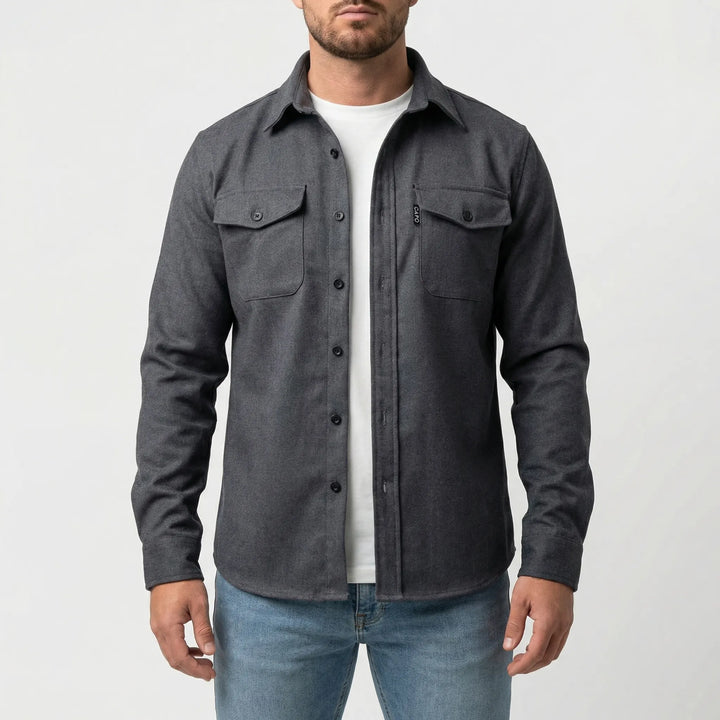 Classivo - Long Sleeve Button-Down Chest Pocket Shirt