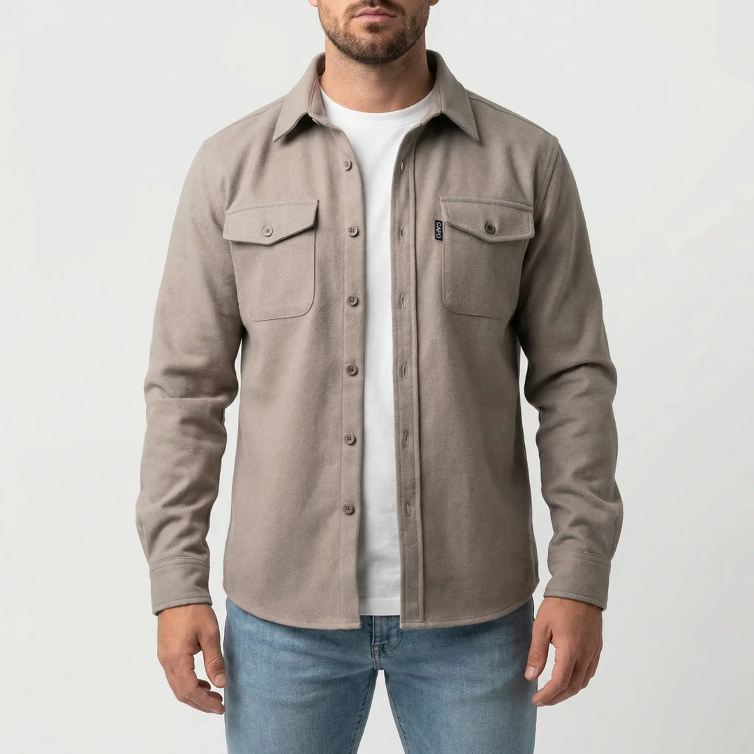 Classivo - Long Sleeve Button-Down Chest Pocket Shirt