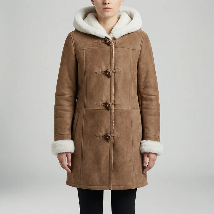 Colvara - Hooded Toggle-Closure Mid-Length Coat