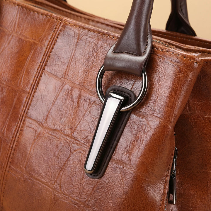 Crostova - Structured Boston-Style Top Handle Bag