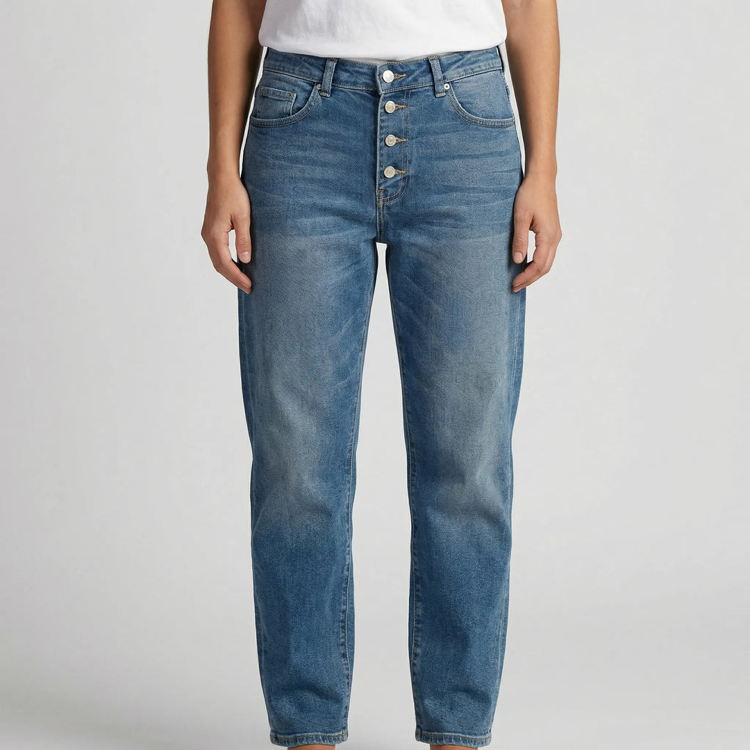 Deniflux - High-Waist Wide-Leg Women's Jeans