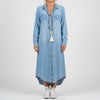 Pitkähihaine Nappikiinnitteinen Denim-mekko