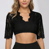 Pitsireunuksellinen Oktoberfest Crop Blouse naisille