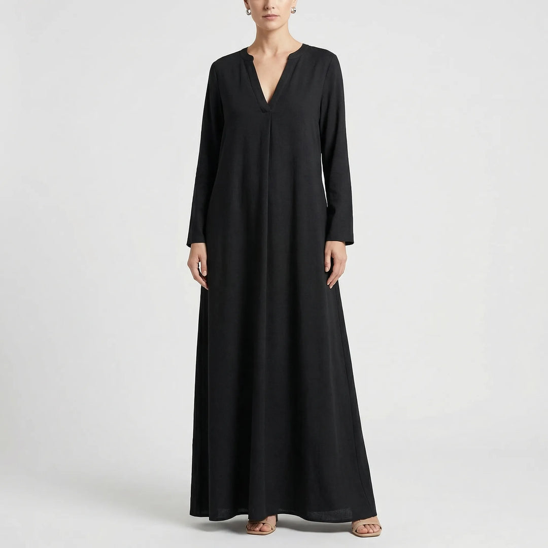 Dravilex - Floor-Length V-Neck Maxi Dress