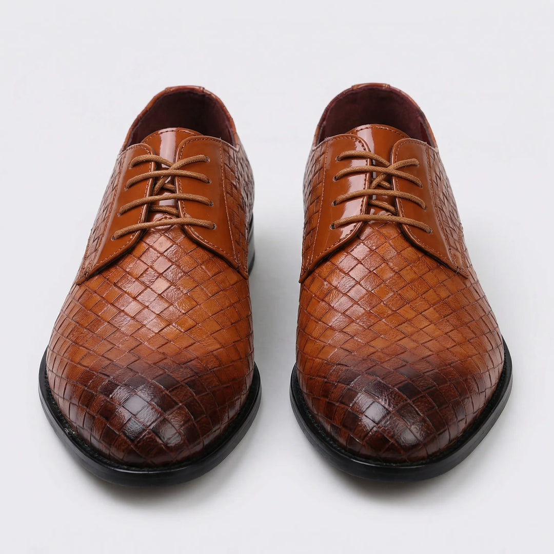 Dressivo - Textured Leather Lace-Up Dress Shoe