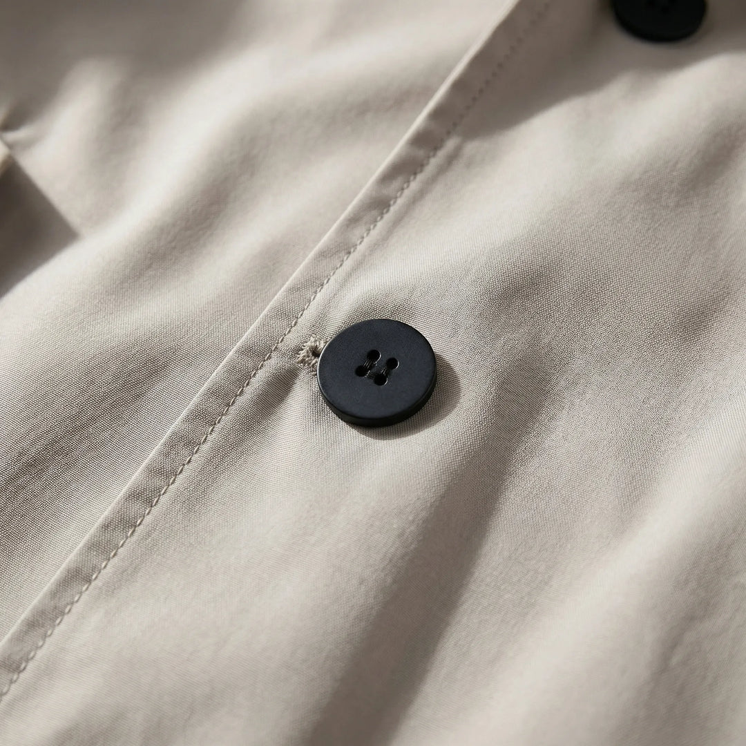 Drizzlux - Hooded Knee-Length Rain Trench Coat