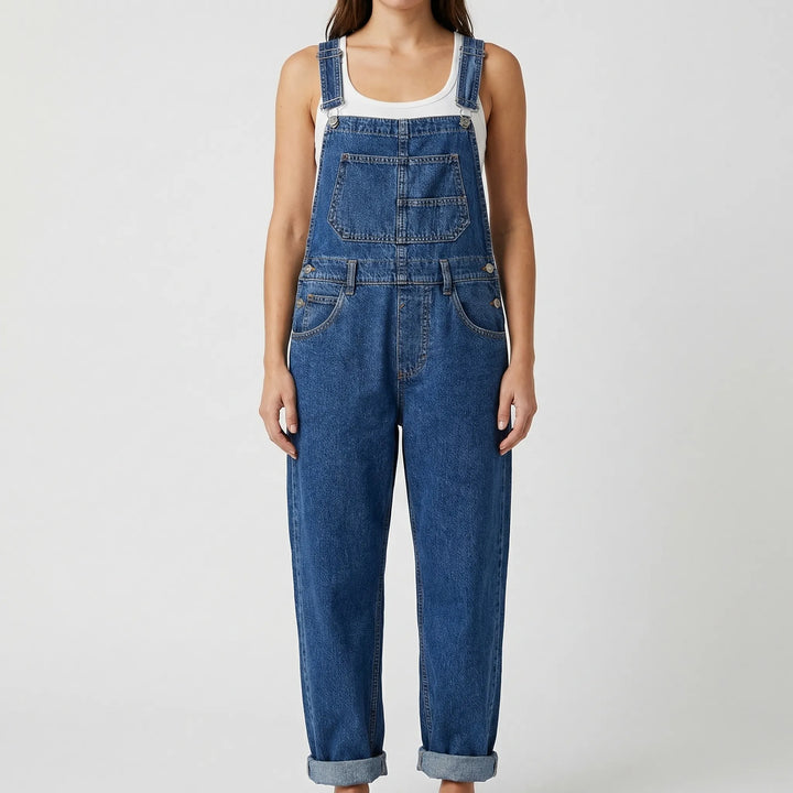 Dunaway - Relaxed Fit Denim Bib Overalls
