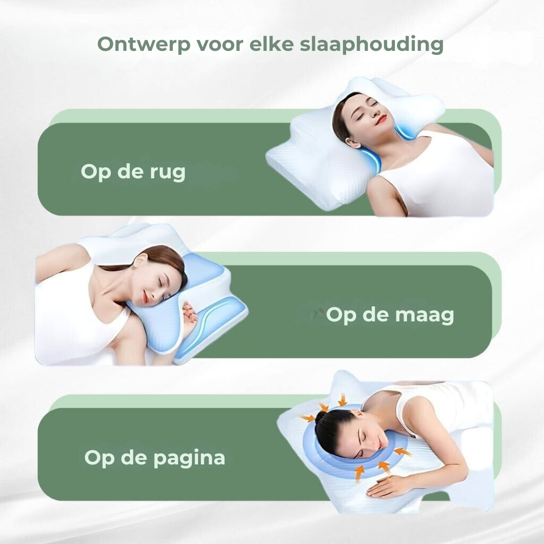 DreamAlign-ortopedinen tyyny – ylellinen muistivaahtotyyny niskakipuihin ja kaikkiin nukkuma-asentoihin