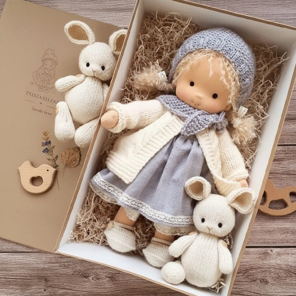 Selina – käsintehty puuvillainen Waldorf-nukke luovaan leikkiin