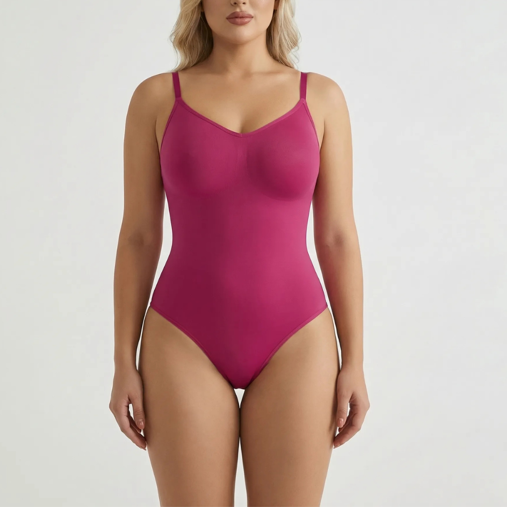 Saumaton vartalonmyötäinen spaghetti-hihnainen bodysuit