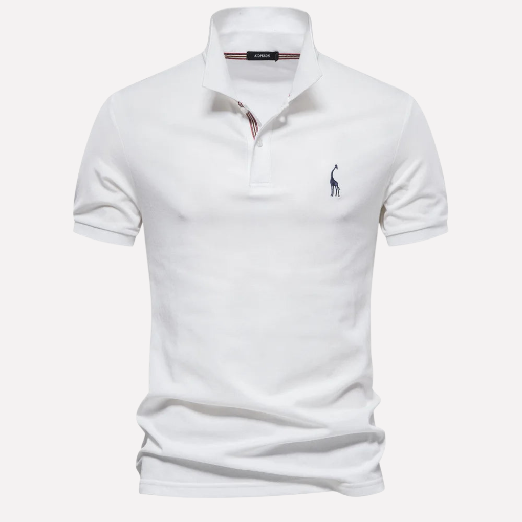 Luxe Puuvilla Polo Miehille Peura Kirjailulla