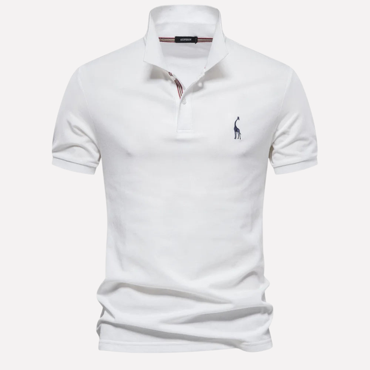 Luxe Puuvilla Polo Miehille Peura Kirjailulla