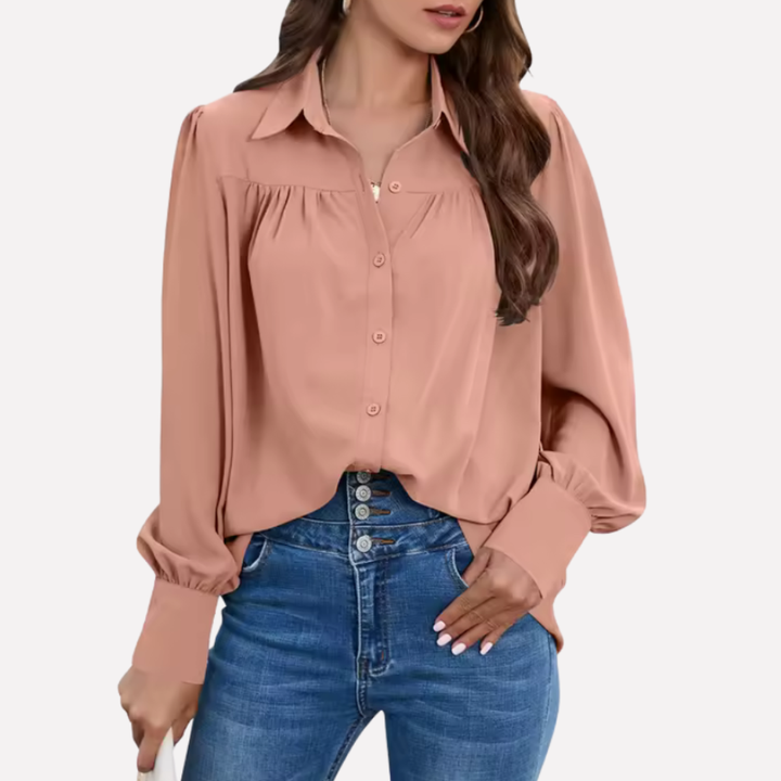 Chiffon-paita lantern-hihalla naisille