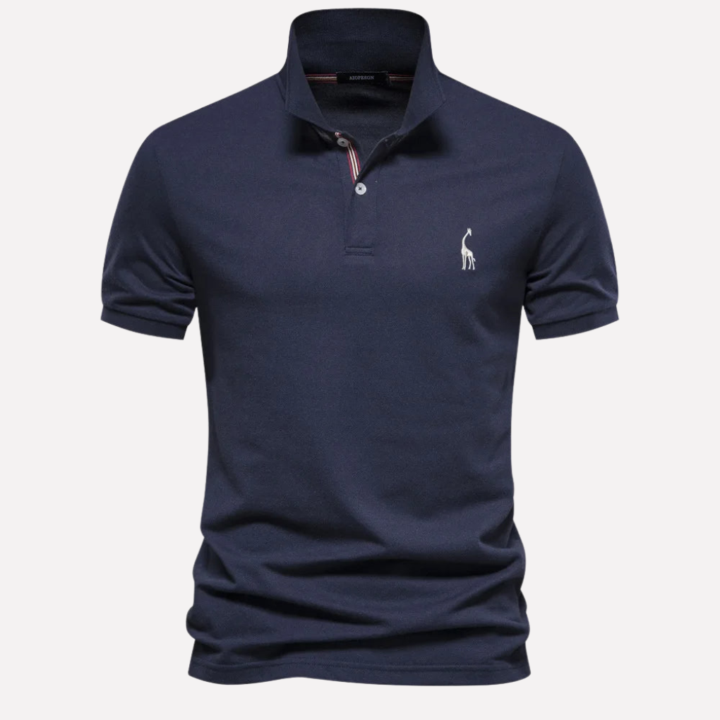 Luxe Puuvilla Polo Miehille Peura Kirjailulla