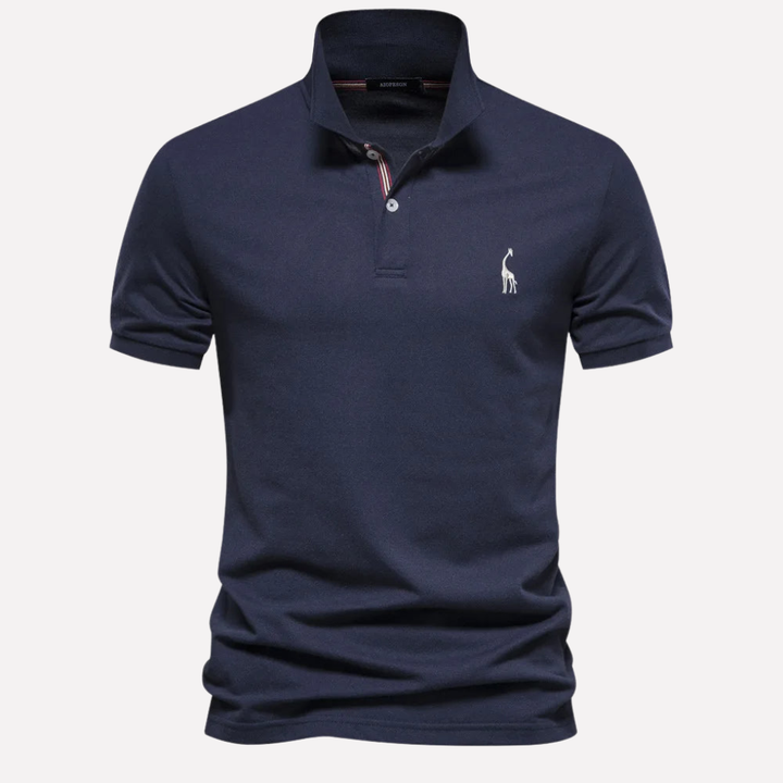 Luxe Puuvilla Polo Miehille Peura Kirjailulla