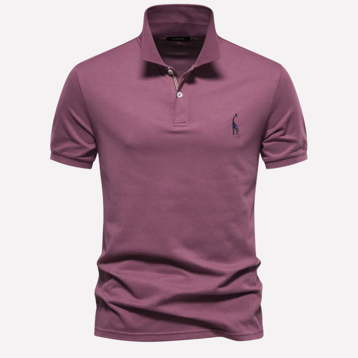 Luxe Puuvilla Polo Miehille Peura Kirjailulla