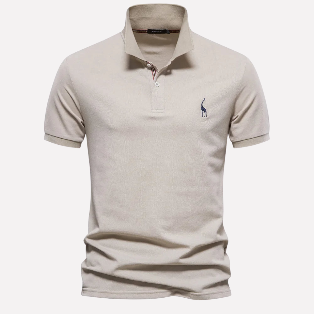 Luxe Puuvilla Polo Miehille Peura Kirjailulla