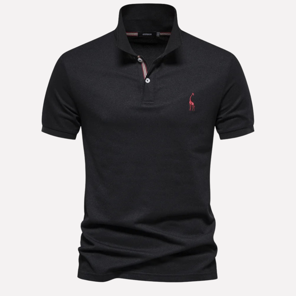 Luxe Puuvilla Polo Miehille Peura Kirjailulla