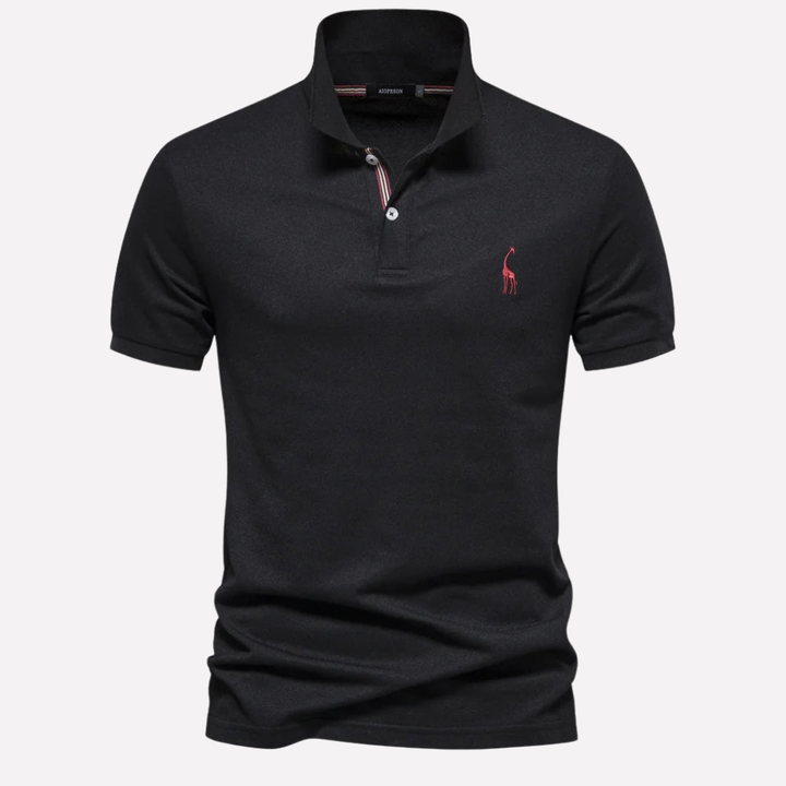 Luxe Puuvilla Polo Miehille Peura Kirjailulla