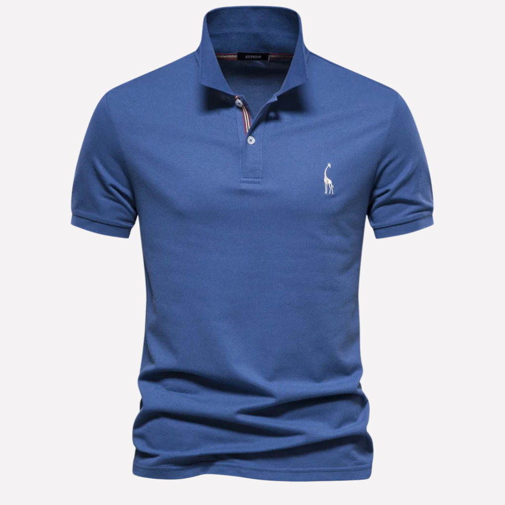 Luxe Puuvilla Polo Miehille Peura Kirjailulla