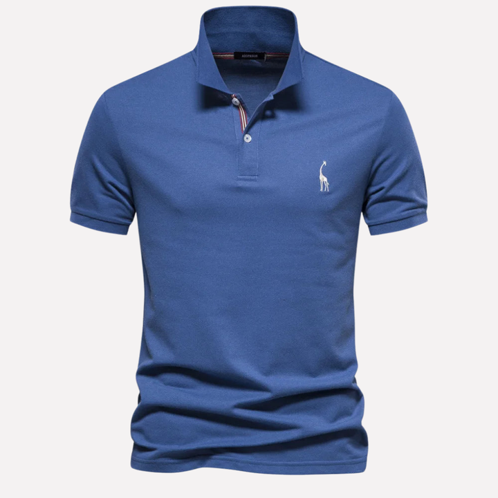 Luxe Puuvilla Polo Miehille Peura Kirjailulla