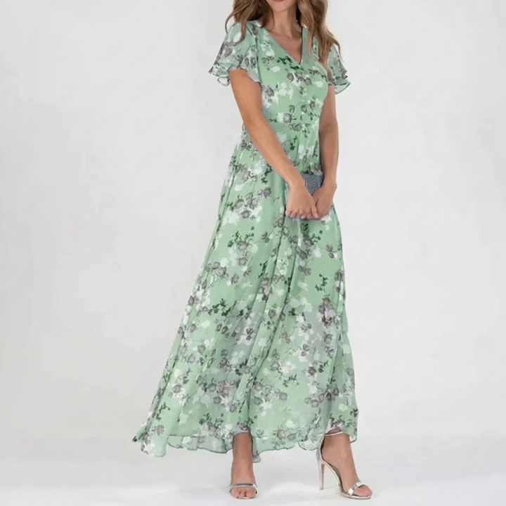 Vintage Kukkakuosi Maxi Mekko Naisille