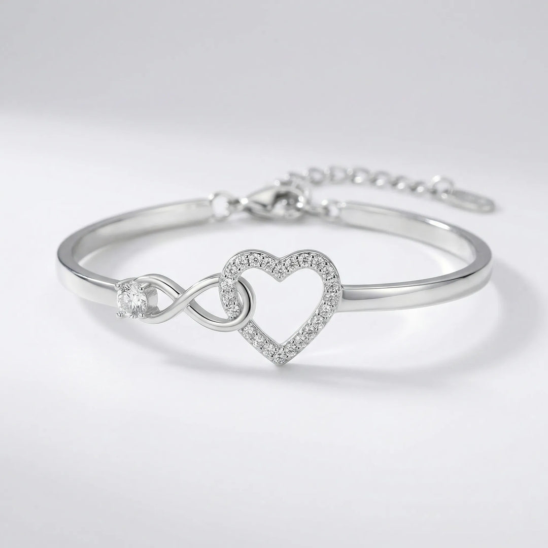 Eternova - Infinity Heart Motif Adjustable Bracelet