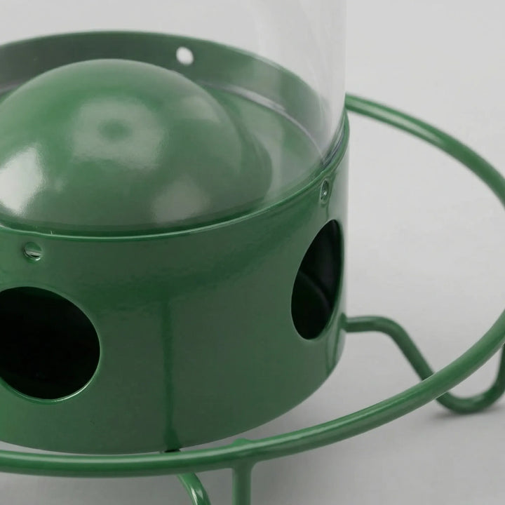 Feedrix - Hanging Tube Bird Feeder With Perch Ring