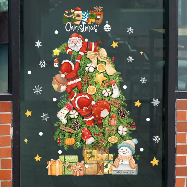 Festivelle - Reusable Festive Window Cling Set