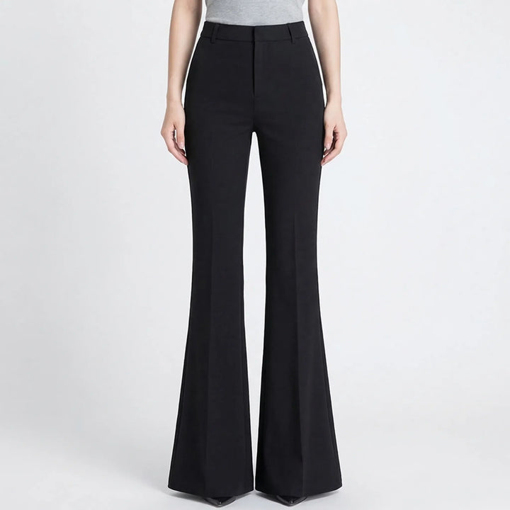 Flarova - High Waist Slim Fit Flared Trousers