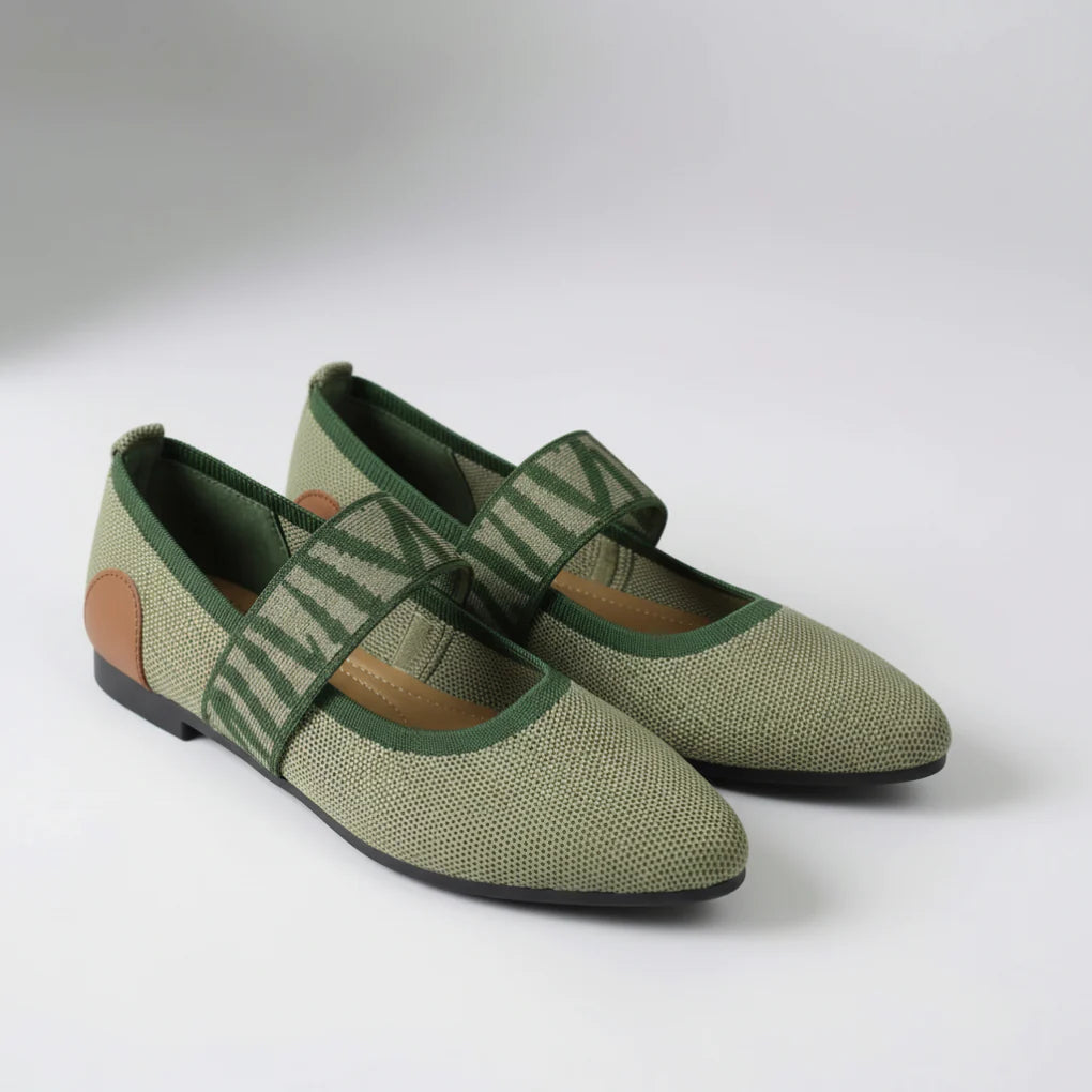 Flatseen - Pointed Toe Knit Ballet Flat