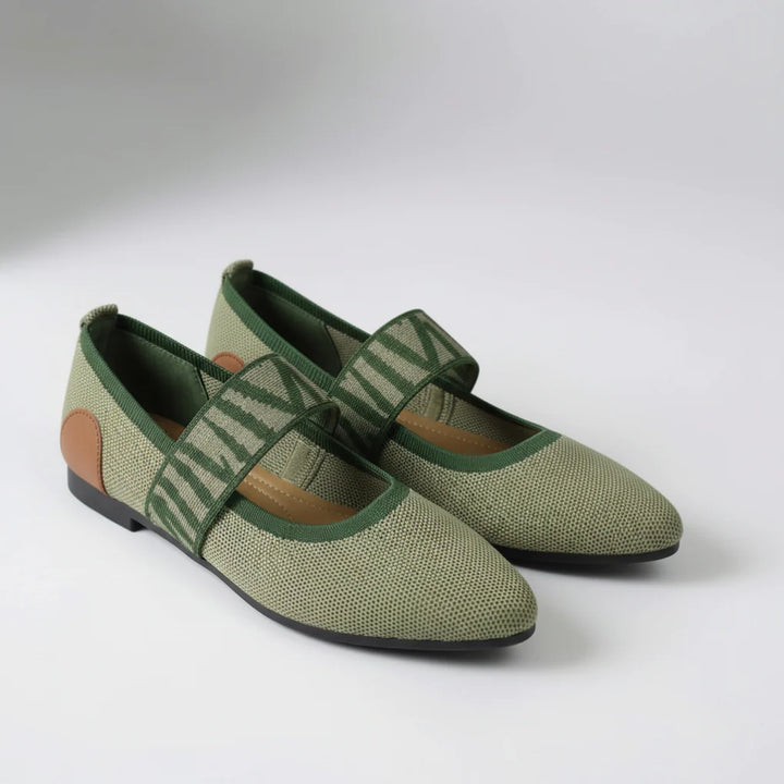 Flatseen - Pointed Toe Knit Ballet Flat