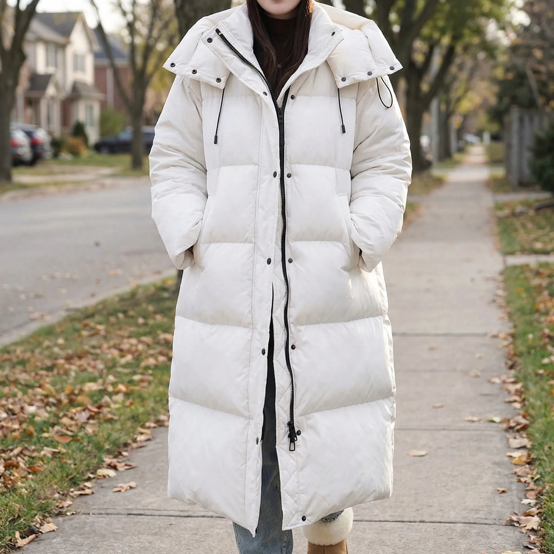 Frostella - Hooded Long Puffer Jacket For Women