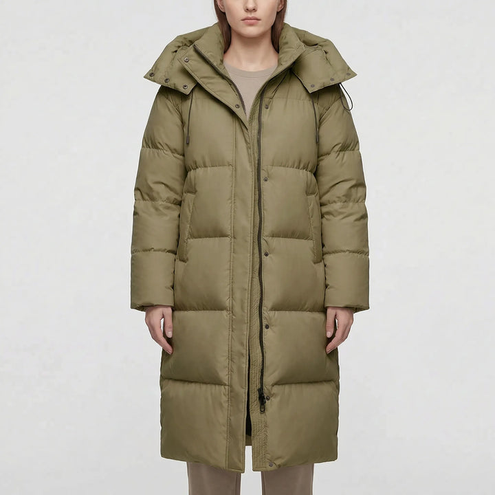 Frostella - Hooded Long Puffer Jacket For Women