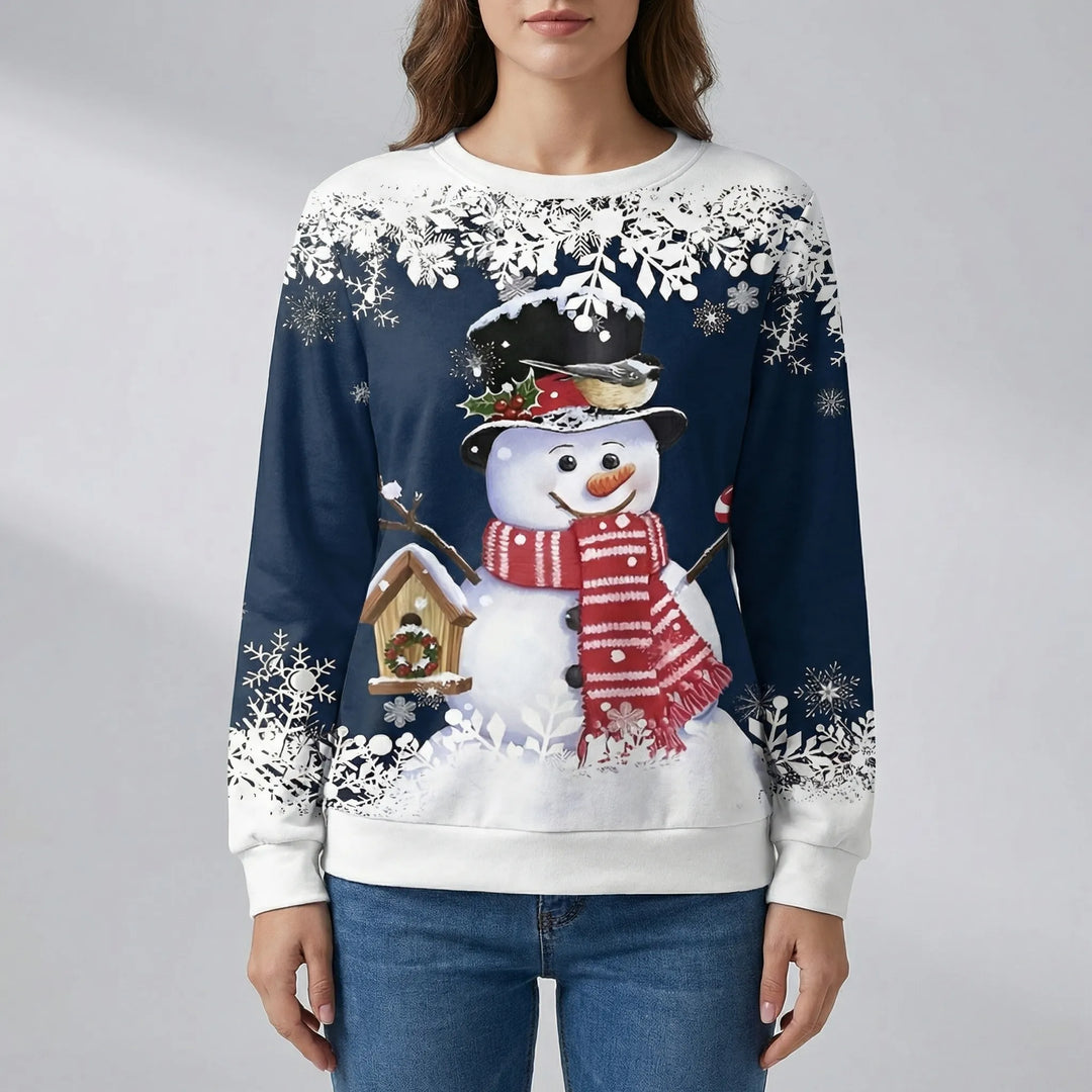 Frostivelle - Festive Snowman Graphic Sweatshirt