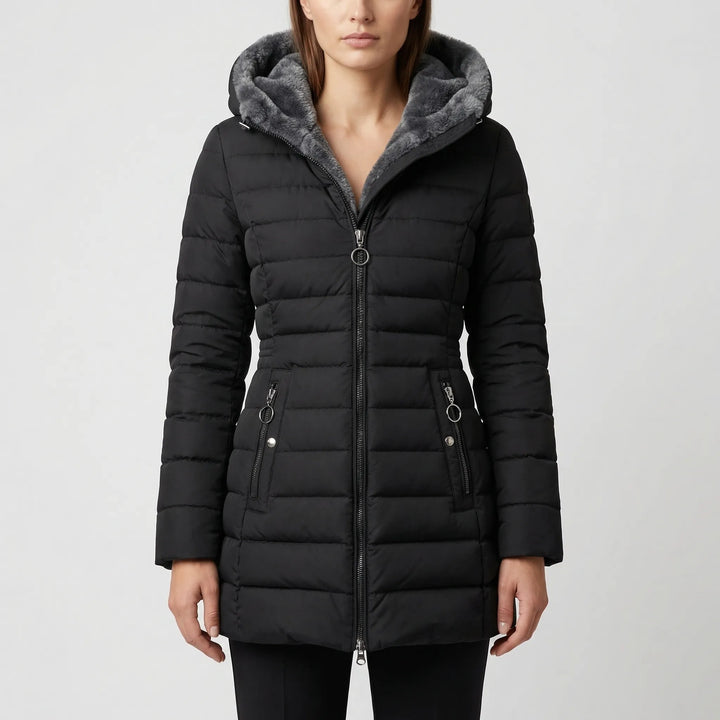 Frostlyne - Quilted Hooded Mid-Length Winter Jacket