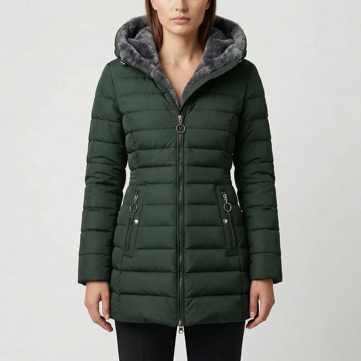 Frostlyne - Quilted Hooded Mid-Length Winter Jacket