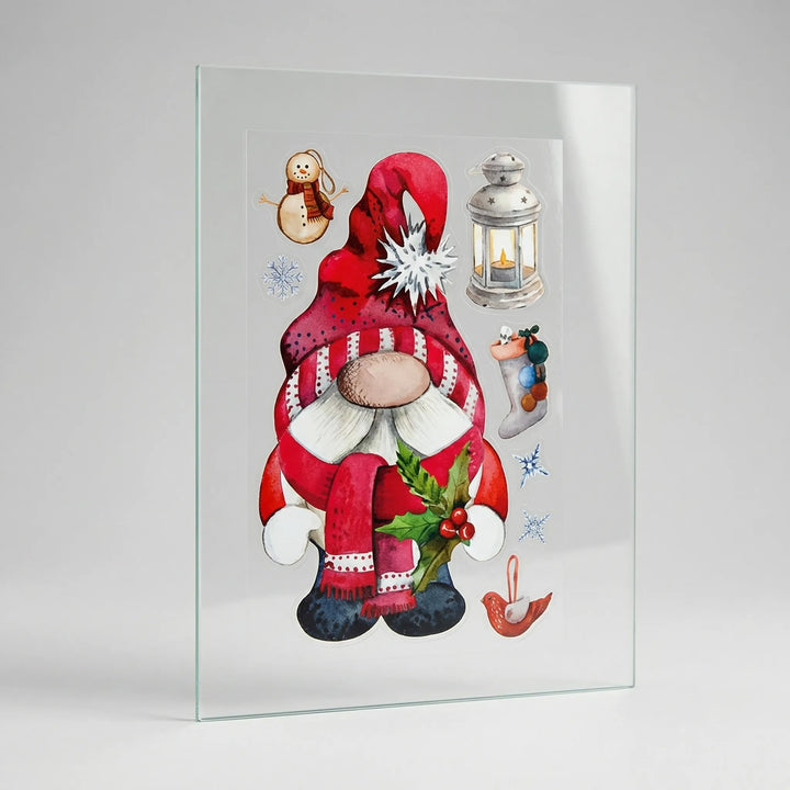 Gnomefrost - Santa Gnome Themed Window Sticker Set