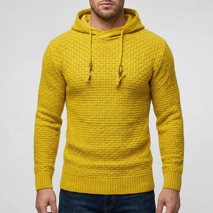 Grovelix - Pullover Hoodie With Waffle Texture