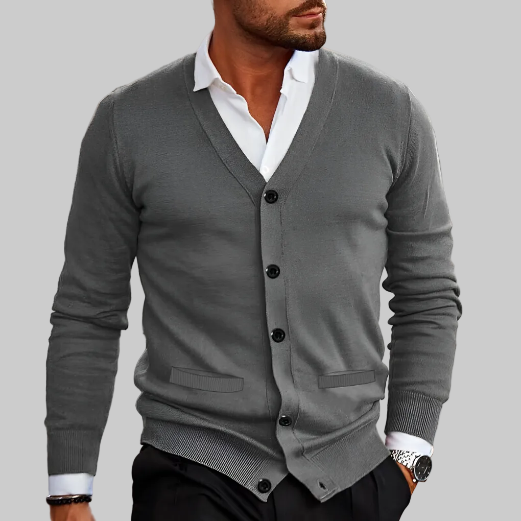 Puuvillainen miesten cardigan rentoon tyyliin