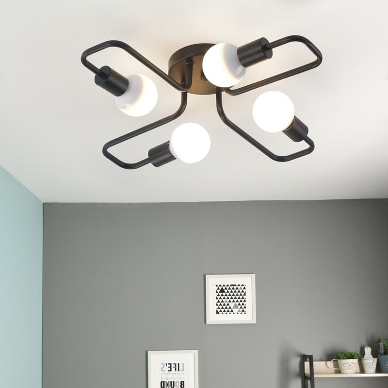 Silva Vintage LED-kattolamppu teollinen tyyli olohuone metalli 5 väriä
