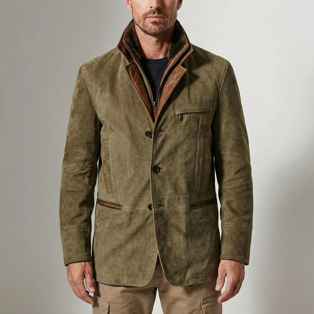 Heritawn - Heritage-Inspired Men's Button-Front Jacket