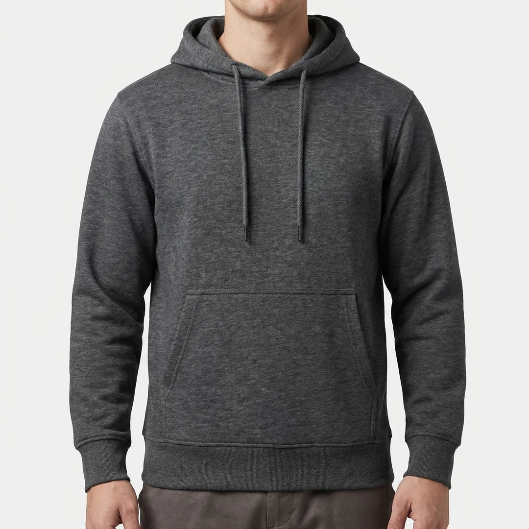 Hoodrix - Solid Color Pullover Hoodie For Men